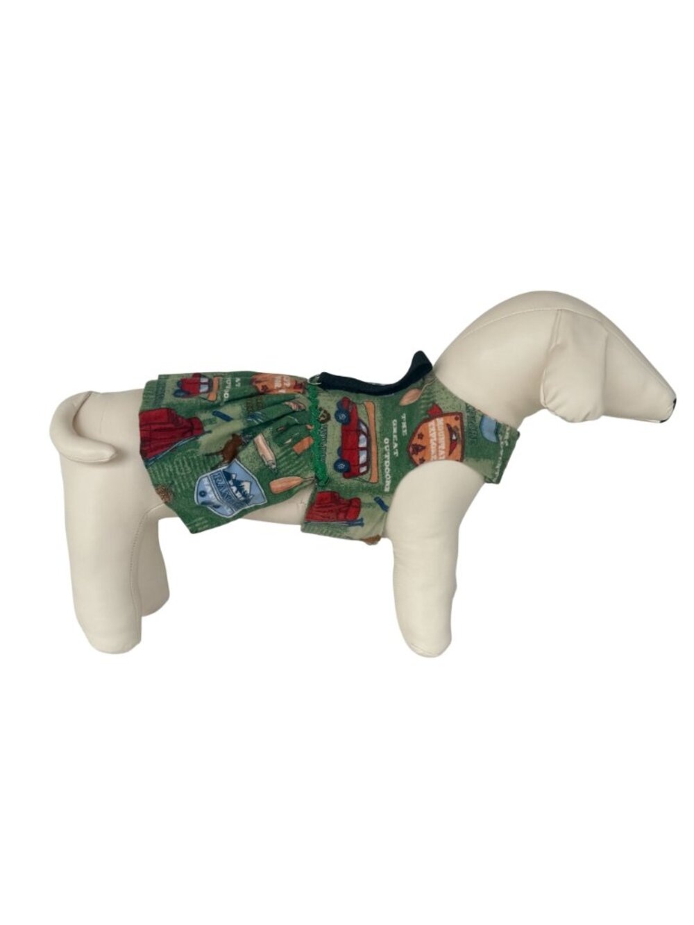 Handmade Small Dog Adjustable Outfit w Harness Camping Outdoor Fishing - Picture 4 of 15